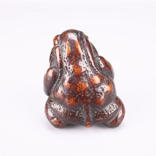 SUPERB JAPANESE EDO MID 19THC BOXWOOD TOAD NETSUKE - ADDITIONAL PHOTO 8