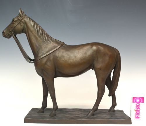 MAGNIFICENT JAPANESE TAISHO 1920S BRONZE HORSE SCULPTURE KUNIO IT - ADDITIONAL PHOTO 1