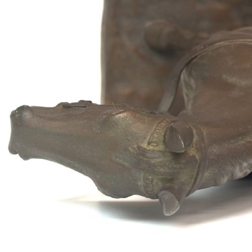 MAGNIFICENT JAPANESE TAISHO 1920S BRONZE HORSE SCULPTURE KUNIO IT - ADDITIONAL PHOTO 6