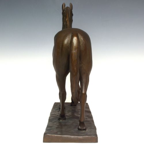 MAGNIFICENT JAPANESE TAISHO 1920S BRONZE HORSE SCULPTURE KUNIO IT - ADDITIONAL PHOTO 7