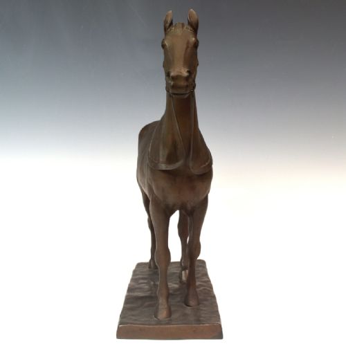 MAGNIFICENT JAPANESE TAISHO 1920S BRONZE HORSE SCULPTURE KUNIO IT - ADDITIONAL PHOTO 8