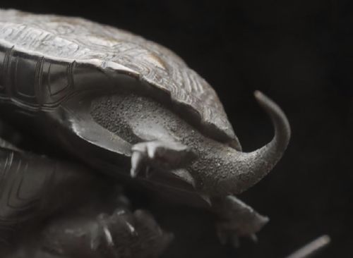 EXQUISITE JAPANESE MEIJI EARLY 20THC BRONZE OF TWO TURTLES BISHIN - ADDITIONAL PHOTO 4