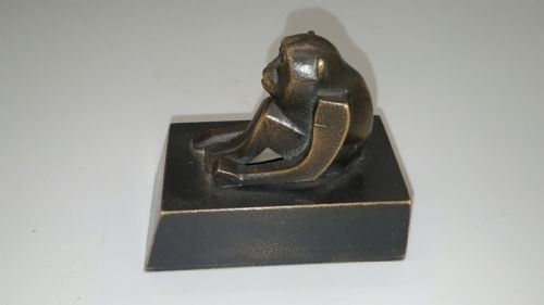 RARE JAPANESE ANTIQUE MEIJITAISHO BRONZE MONKEY PAPERWEIGHT IZUMI SEIJO - ADDITIONAL PHOTO 3