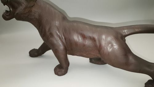 SUPERB JAPANESE MEIJI LATE 19THC BRONZE TIGER BY OMORI MITSUMOTO OMORI KOGEN - ADDITIONAL PHOTO 4