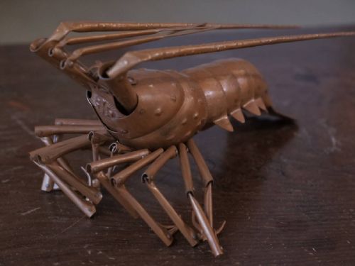SUPERB JAPANESE MEIJI EARLY 20THC COPPER JIZAI ARTICULATED SPINY LOBSTER MYOCHIN - ADDITIONAL PHOTO 5