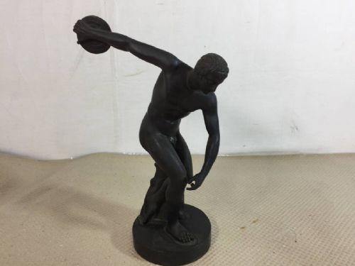 italian antique late 19thearly 20thc bronze discus thrower - CATEGORY: ANTIQUE SCULPTURES - DATED 19TH CENTURY
