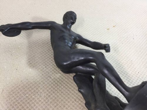 ITALIAN ANTIQUE LATE 19THEARLY 20THC BRONZE DISCUS THROWER - ADDITIONAL PHOTO 5