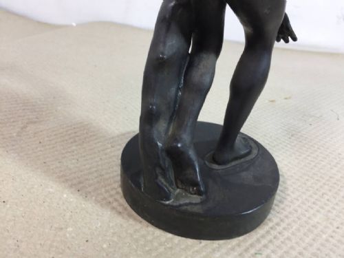 ITALIAN ANTIQUE LATE 19THEARLY 20THC BRONZE DISCUS THROWER - ADDITIONAL PHOTO 6
