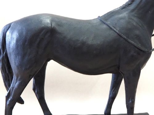 MAGNIFICENT JAPANESE TAISHO 1920S BRONZE HORSE SCULPTURE KUNIO IT - ADDITIONAL PHOTO 3