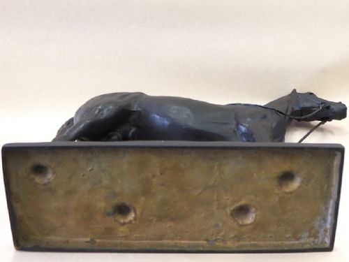 MAGNIFICENT JAPANESE TAISHO 1920S BRONZE HORSE SCULPTURE KUNIO IT - ADDITIONAL PHOTO 7