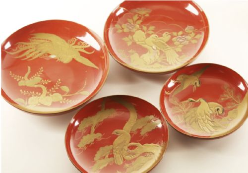 JAPANESE MEIJI EARLY 20THC SET OF 7 LACQUER SAKE CUPS - ADDITIONAL PHOTO 6