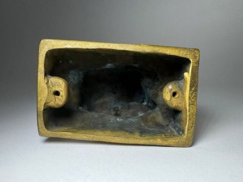 RARE SWEDISH ANTIQUE 1912 GOLD PATINATED BRONZE FEMALE NUDE SCULPTURE OLOF AHLBERG - ADDITIONAL PHOTO 5
