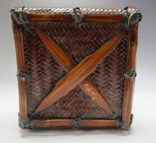 BEAUTIFUL JAPANESE ANTIQUE EARLY 20THC BAMBOO FLOWER BASKET HOZAN - ADDITIONAL PHOTO 6