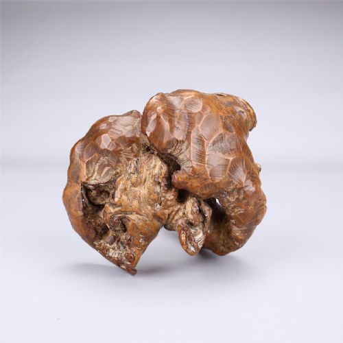 JAPANESE EDO MID19THC BUDDHIST BOXWOOD NYOI WALNUT NETSUKE SENGAI - ADDITIONAL PHOTO 3