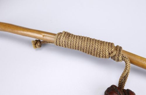 JAPANESE EDO MID19THC BUDDHIST BOXWOOD NYOI WALNUT NETSUKE SENGAI - ADDITIONAL PHOTO 7