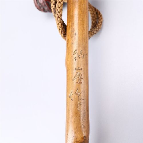 JAPANESE EDO MID19THC BUDDHIST BOXWOOD NYOI WALNUT NETSUKE SENGAI - ADDITIONAL PHOTO 9