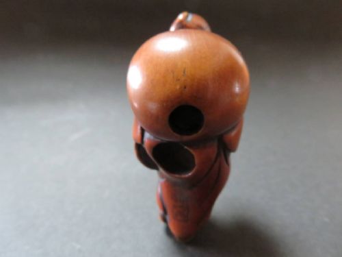 SUPERB JAPANESE EDO EARLY 19THC BOXWOOD NETSUKE DANCER MIWA - ADDITIONAL PHOTO 10