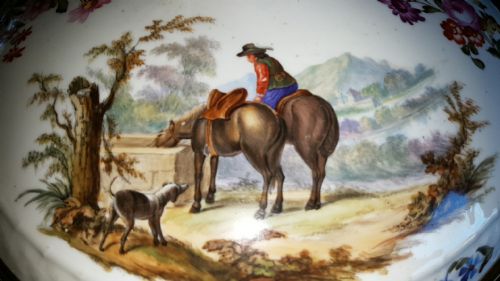 MAGNIFICENT ANTIQUE 19THC LARGE PORCELAINGILT BRONZE POTPOURRI AFTER MEISSEN - ADDITIONAL PHOTO 13