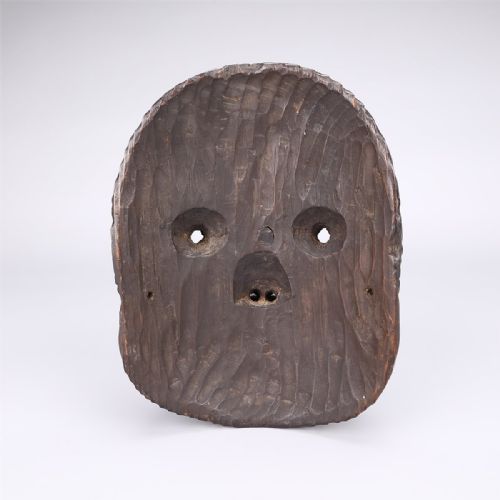 RARE JAPANESE EDO 19THC WOODEN NOH OTAFUKU OKAME THEATRE MASK - ADDITIONAL PHOTO 7