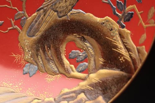 STUNNING JAPANESE MEIJI EARLY 20THC SET OF 3 HATSUYUME LACQUER SAKE CUPS - ADDITIONAL PHOTO 9