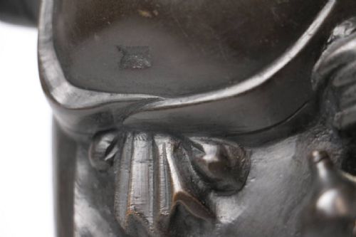JAPANESE ANTIQUE EARLY 20THC BRONZE SCULPTURE HOTEI - ADDITIONAL PHOTO 6