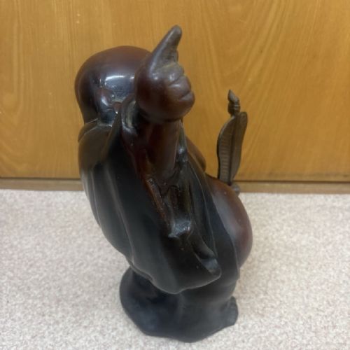 JAPANESE MEIJI EARLY 20THC BRONZE OKIMONO HOTEI - ADDITIONAL PHOTO 2