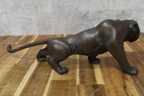 MAGNIFICENT JAPANESE MEIJI LATE 19THC BRONZE TIGER SIGNED - ADDITIONAL PHOTO 1