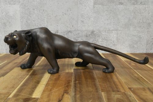 MAGNIFICENT JAPANESE MEIJI LATE 19THC BRONZE TIGER SIGNED - ADDITIONAL PHOTO 2