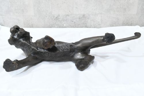 MAGNIFICENT JAPANESE MEIJI LATE 19THC BRONZE TIGER SIGNED - ADDITIONAL PHOTO 6