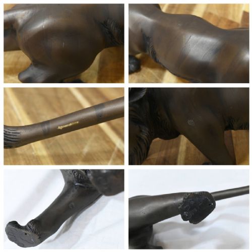 MAGNIFICENT JAPANESE MEIJI LATE 19THC BRONZE TIGER SIGNED - ADDITIONAL PHOTO 7