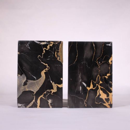 RARE FRENCH ART DECO CA 1925 PAIR OF BRONZEMARBLE PELICAN BOOKENDS MAX LE VERRIER - ADDITIONAL PHOTO 6