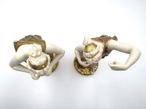 ROYAL WORCESTER ANTIQUE LATE 19EARLY 20THC PAIR OF GREEK PORCELAIN FIGURINES JAMES HADLEY - ADDITIONAL PHOTO 7