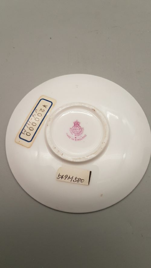 ROYAL WORCESTER PAINTED FRUIT MINIATURE CUP AND SAUCER GILT INTERIOR SETBRIGHT - ADDITIONAL PHOTO 9