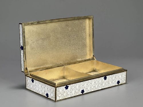 BEAUTIFUL JAPANESE ANTIQUE EARLY 20THC CLOISONN SHIPPO FLORAL JEWELLERY BOX - ADDITIONAL PHOTO 4