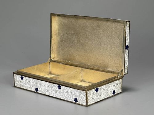 BEAUTIFUL JAPANESE ANTIQUE EARLY 20THC CLOISONN SHIPPO FLORAL JEWELLERY BOX - ADDITIONAL PHOTO 5