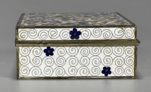 BEAUTIFUL JAPANESE ANTIQUE EARLY 20THC CLOISONN SHIPPO FLORAL JEWELLERY BOX - ADDITIONAL PHOTO 8