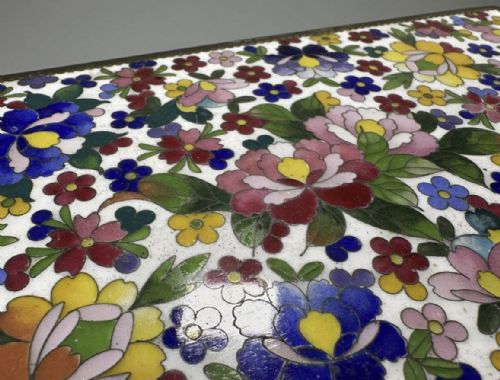 BEAUTIFUL JAPANESE ANTIQUE EARLY 20THC CLOISONN SHIPPO FLORAL JEWELLERY BOX - ADDITIONAL PHOTO 11