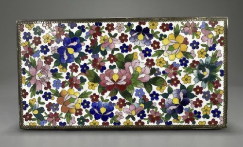 BEAUTIFUL JAPANESE ANTIQUE EARLY 20THC CLOISONN SHIPPO FLORAL JEWELLERY BOX - ADDITIONAL PHOTO 12