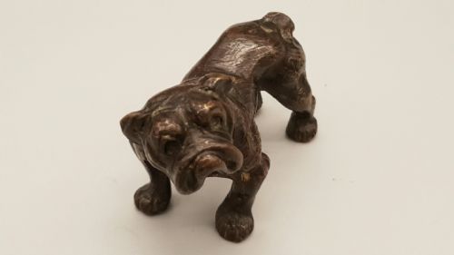 EXCELLENT ANTIQUE EARLY 20THC AUSTRIAN COLDPAINTED BRONZE BOXER DOG - ADDITIONAL PHOTO 1