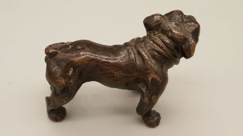 EXCELLENT ANTIQUE EARLY 20THC AUSTRIAN COLDPAINTED BRONZE BOXER DOG - ADDITIONAL PHOTO 2