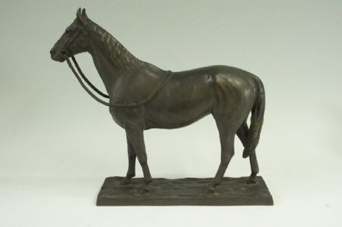 JAPANESE MEIJI EARLY 20THC BRONZE HORSE SCULPTURE KUNIO IT