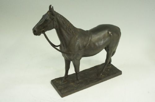 JAPANESE MEIJI EARLY 20THC BRONZE HORSE SCULPTURE KUNIO IT - ADDITIONAL PHOTO 3