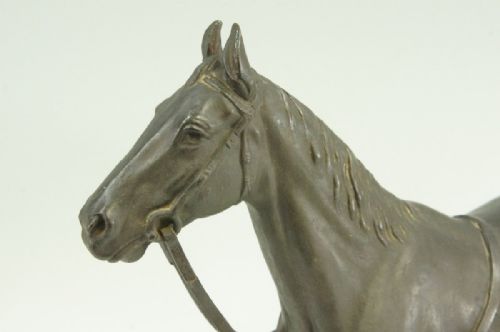 JAPANESE MEIJI EARLY 20THC BRONZE HORSE SCULPTURE KUNIO IT - ADDITIONAL PHOTO 7