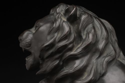 EXQUISITE JAPANESE MEIJI EARLY 20THC BRONZE LION SCULPTURE KAYSUYAMA - ADDITIONAL PHOTO 5