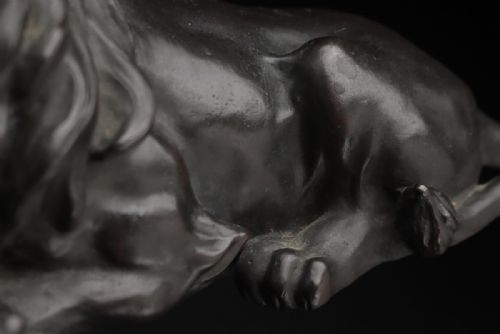 EXQUISITE JAPANESE MEIJI EARLY 20THC BRONZE LION SCULPTURE KAYSUYAMA - ADDITIONAL PHOTO 6