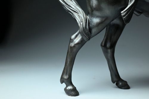 SUPERB JAPANESE MEIJI LATE 19THC BRONZE OKIMONO OF SHOGUNS HORSE MARUKI COMPANY - ADDITIONAL PHOTO 9
