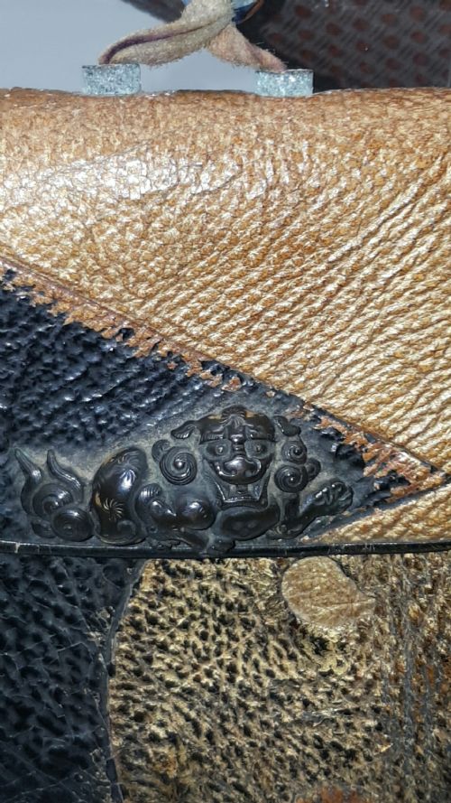 JAPANESE MEIJI 19HC RATTAN WOVEN BAMBOO PIPECASE KISERUZUTSU LEATHER CIGARETTETOBACCO POUCH TABAKOIRE - ADDITIONAL PHOTO 6