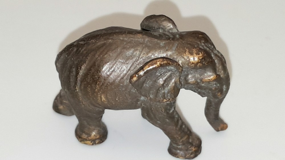 Japanese Meiji Miniature Bronze Elephant  View II