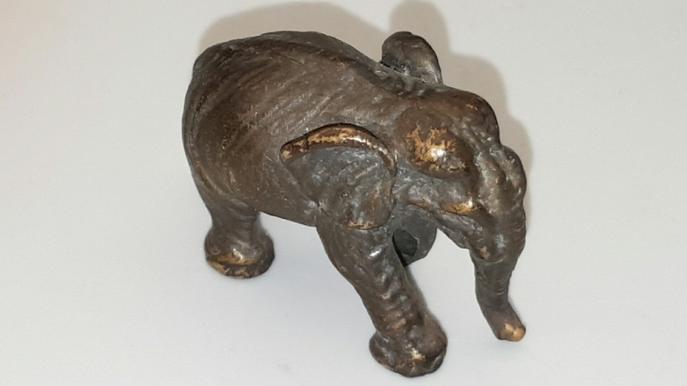 Japanese Meiji Miniature Bronze Elephant  View III