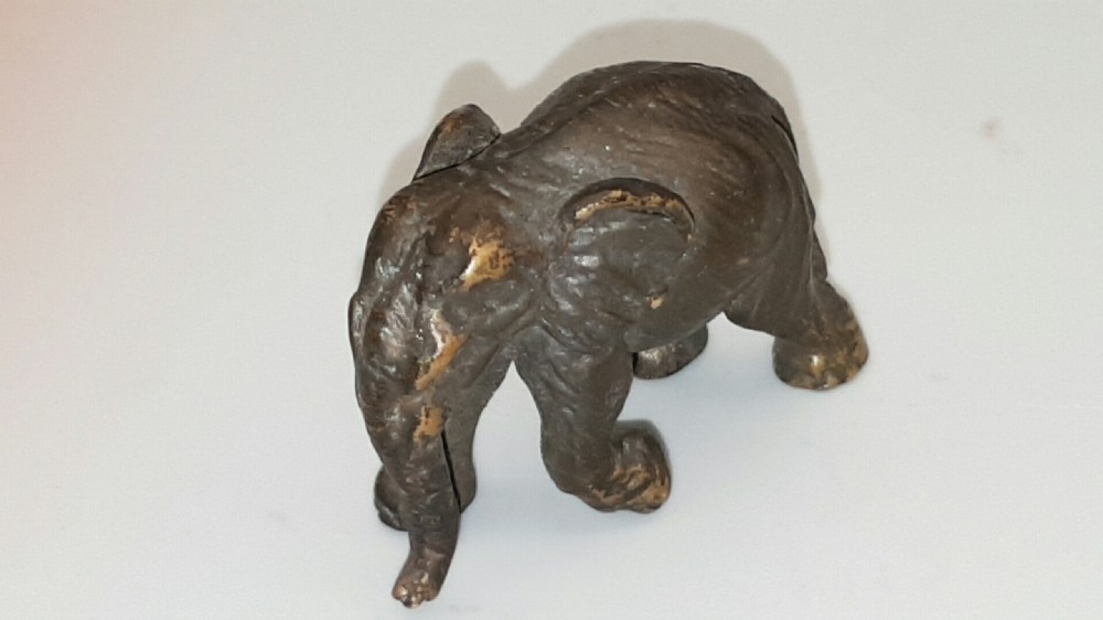 Japanese Meiji Miniature Bronze Elephant  View IV